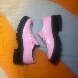 Steve Madden Pink Platform Loafers